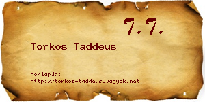 Torkos Taddeus névjegykártya